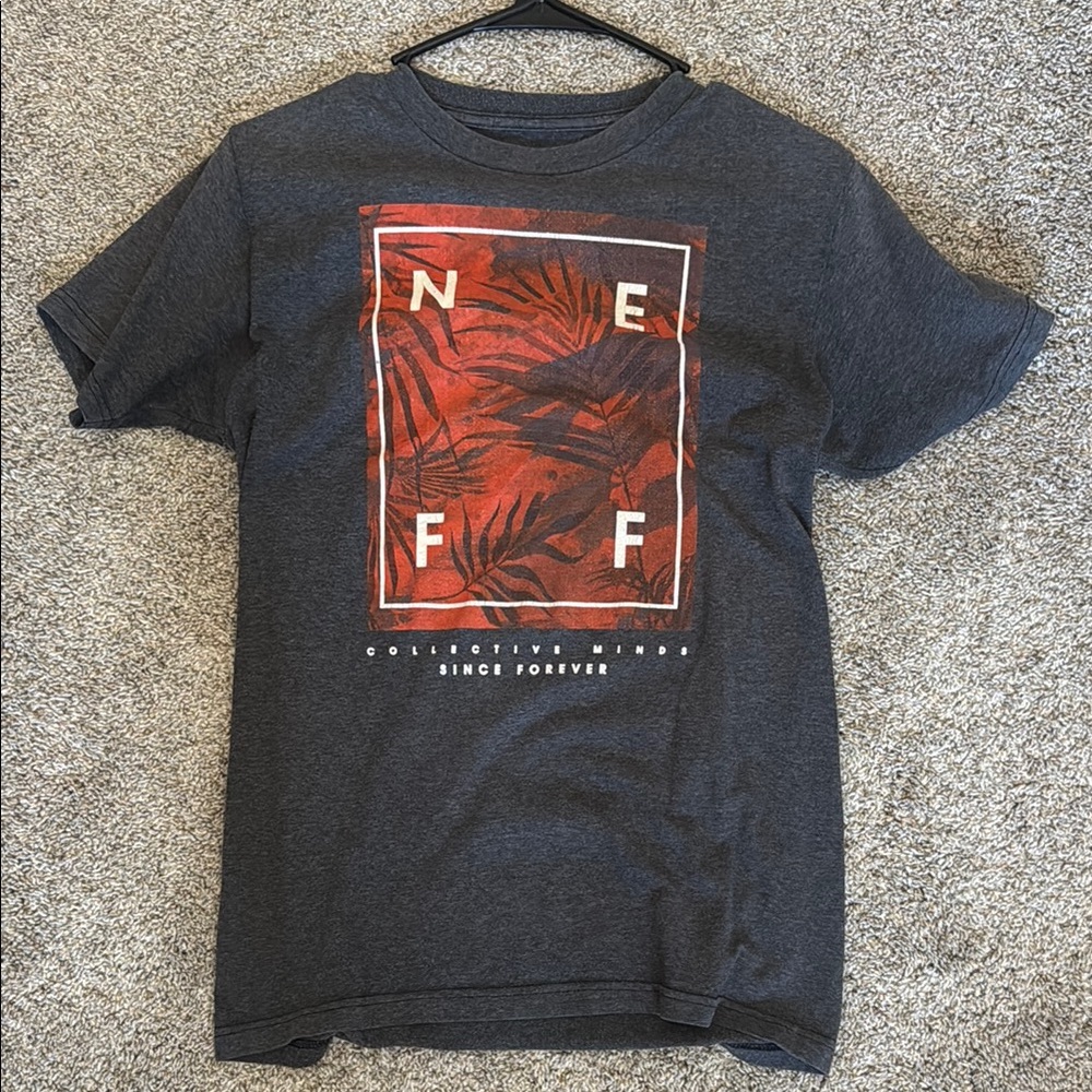 Neff Graphic Tee - Charcoal and Red